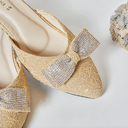 Floral Mule - Beige