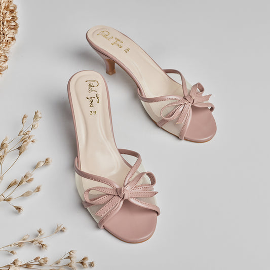 Lotus Net Heel - Tea Pink