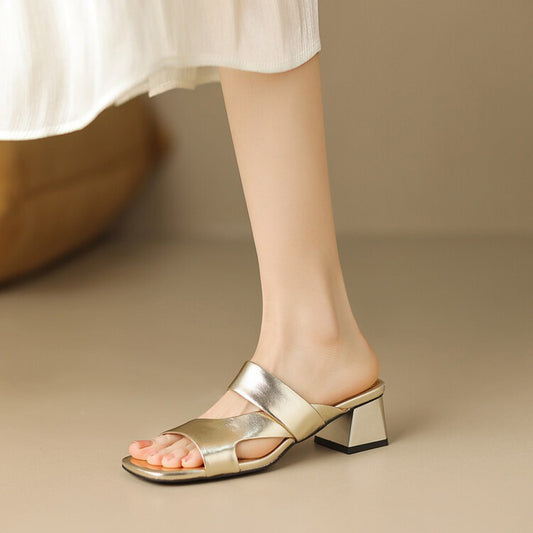 Salsa Block Heel - Gold