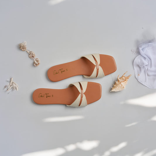 Jute Slides - Beige