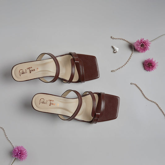 Jigsa Block Heel - Brown