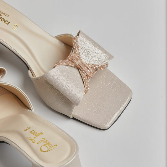 Butterfly Rhinestone - Beige