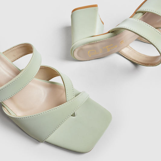 Apsara Block Heel - Mint Green