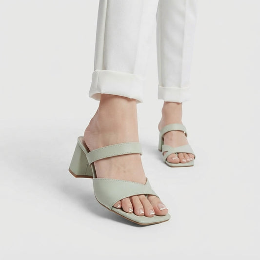 Apsara Block Heel - Mint Green