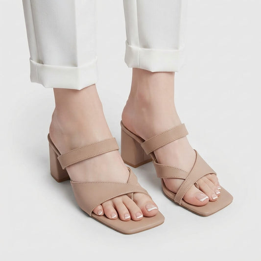 Apsara Block Heel - Light Brown