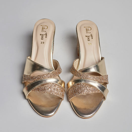 Aurora Block Heel - Gold
