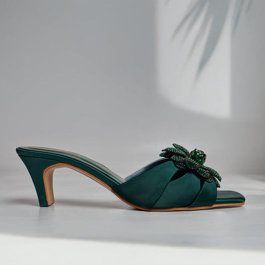Diamonties Heel - Green