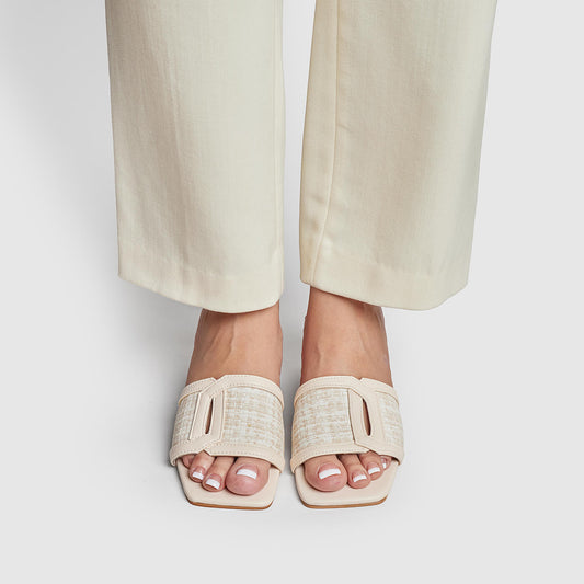 Emily Net Heel - Beige