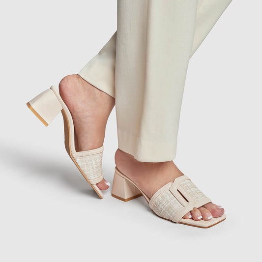 Emily Net Heel - Beige