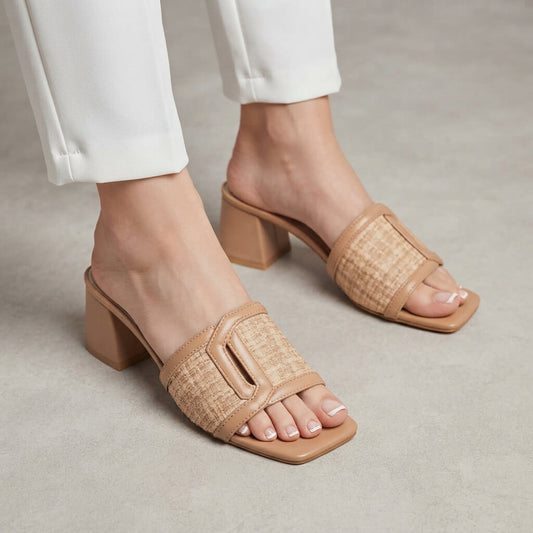 Emily Net Heel - Brown
