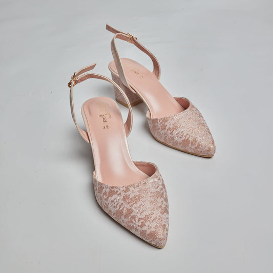 Gulistan Block Heel - Nude Pink
