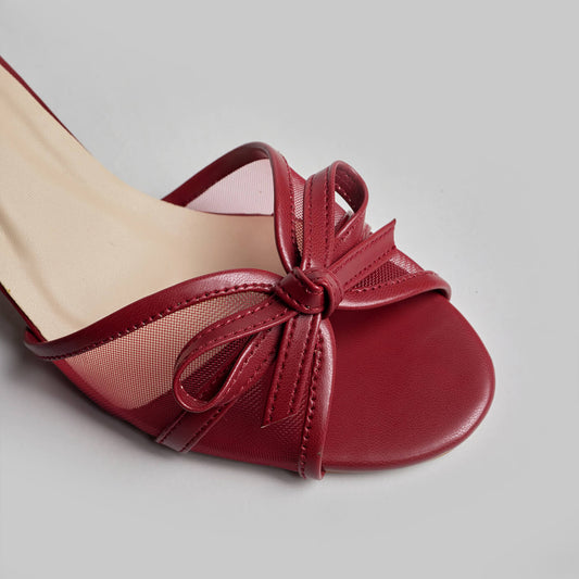 Lotus Net Heel - Maroon
