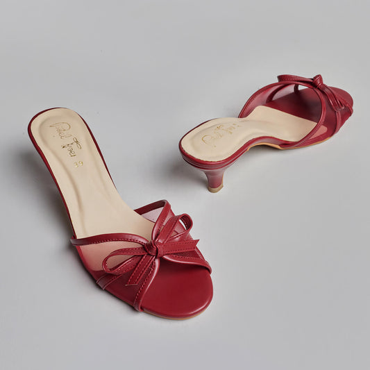 Lotus Net Heel - Maroon
