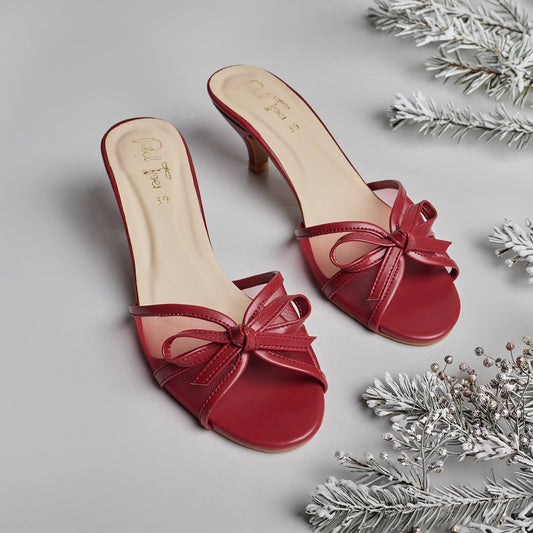 Lotus Net Heel - Maroon