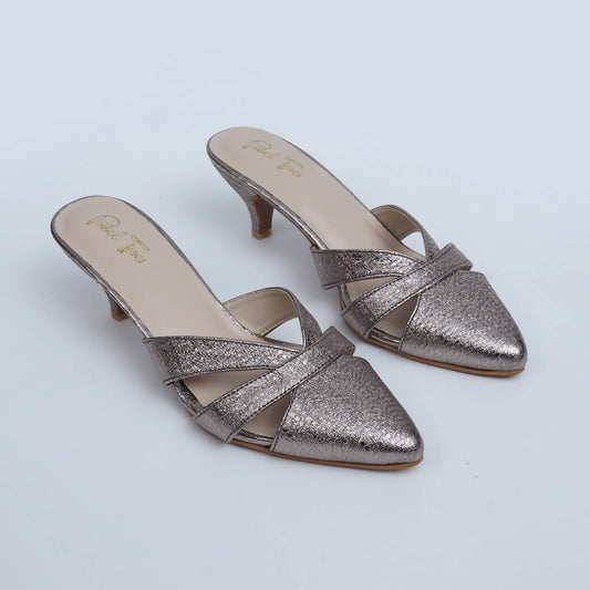 Lotus Shimmer Mule - Grey