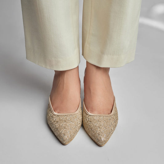 Mahnaaz Mule Heel - Gold
