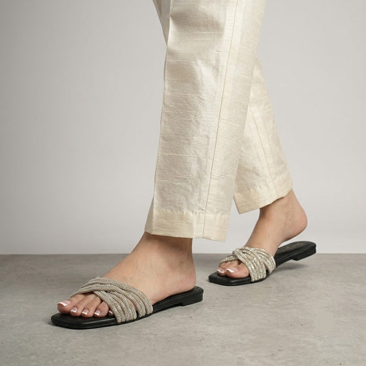 High Shine Slides - Black