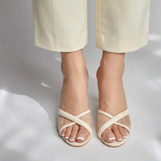 Puffer Net Heel - Ivory