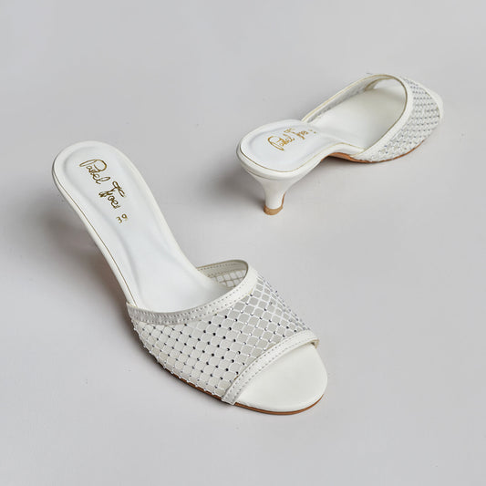 Sprinkles Net Heel - White
