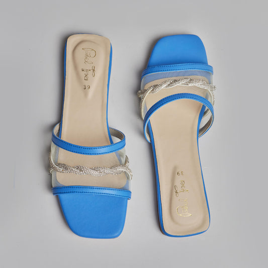 Twisted Net Slides - Blue