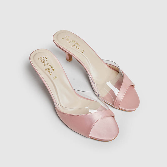 Vintage Silk Heel - Nude Pink