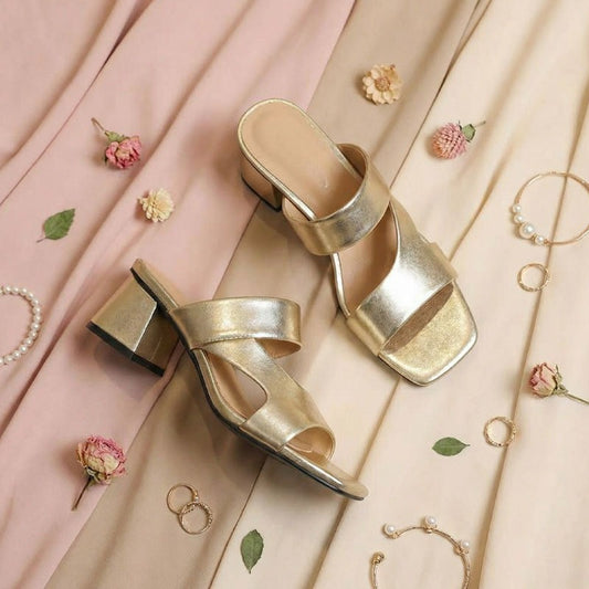 Salsa Block Heel - Gold