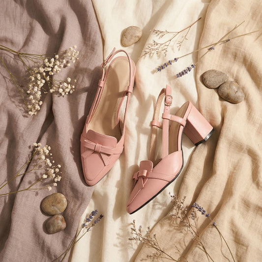 Sip Sorento Block Heel - Nude Pink