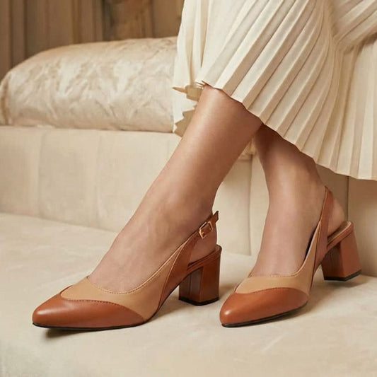 Wavy Sling Back Court Shoes