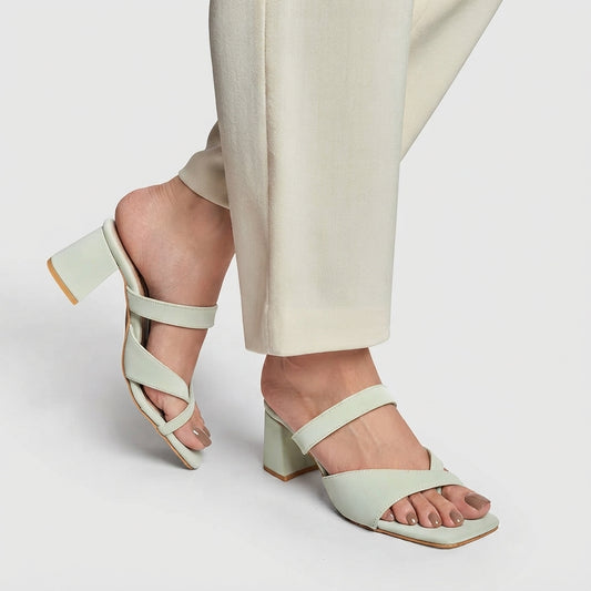Apsara Block Heel - Mint Green