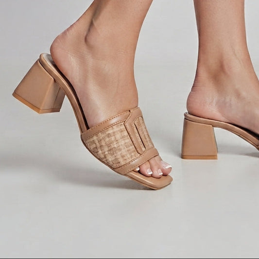 Emily Net Heel - Brown