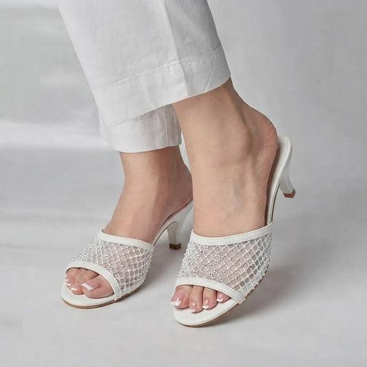Sprinkles Net Heel - White