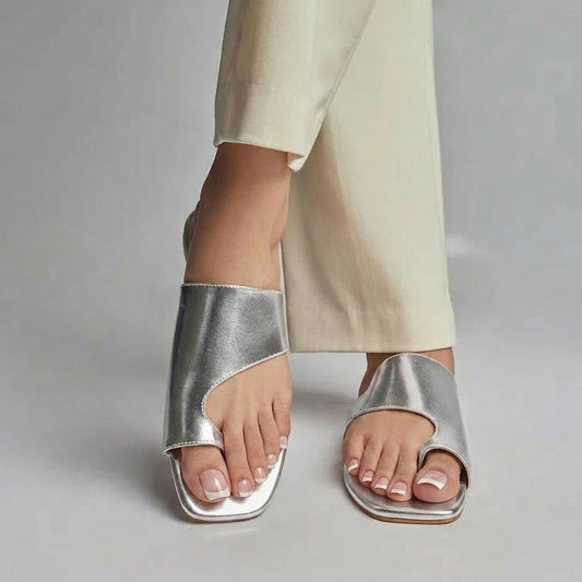 Water Lilly Slides - Silver