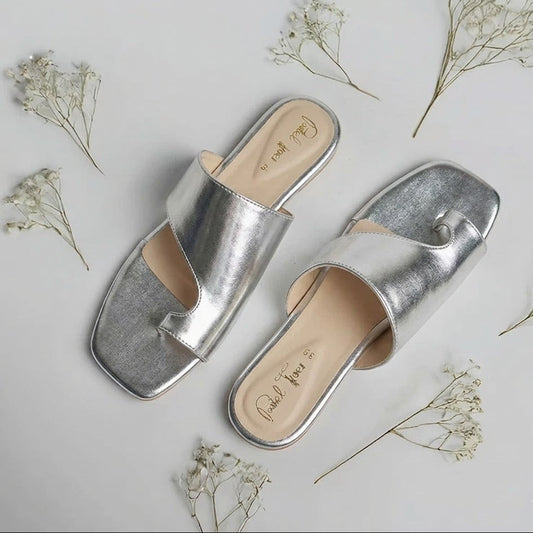 Water Lilly Slides - Silver